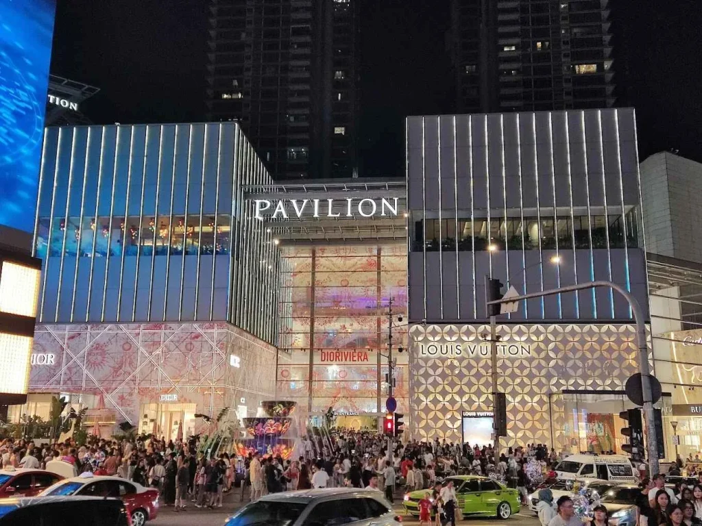 The main entrance to Pavilion Kuala Lumpur on Jalan Bukit Bintang