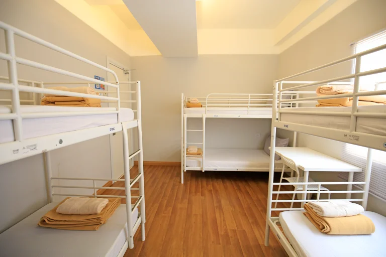 The eight bed mixed dormitory at Travelogue Guesthouse, Bukit Bintang, Kuala Lumpur